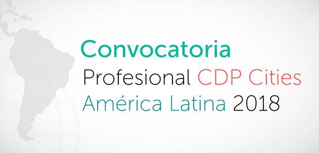 Asistente Temporal Para El Programa CDP Cities América Latina 2018